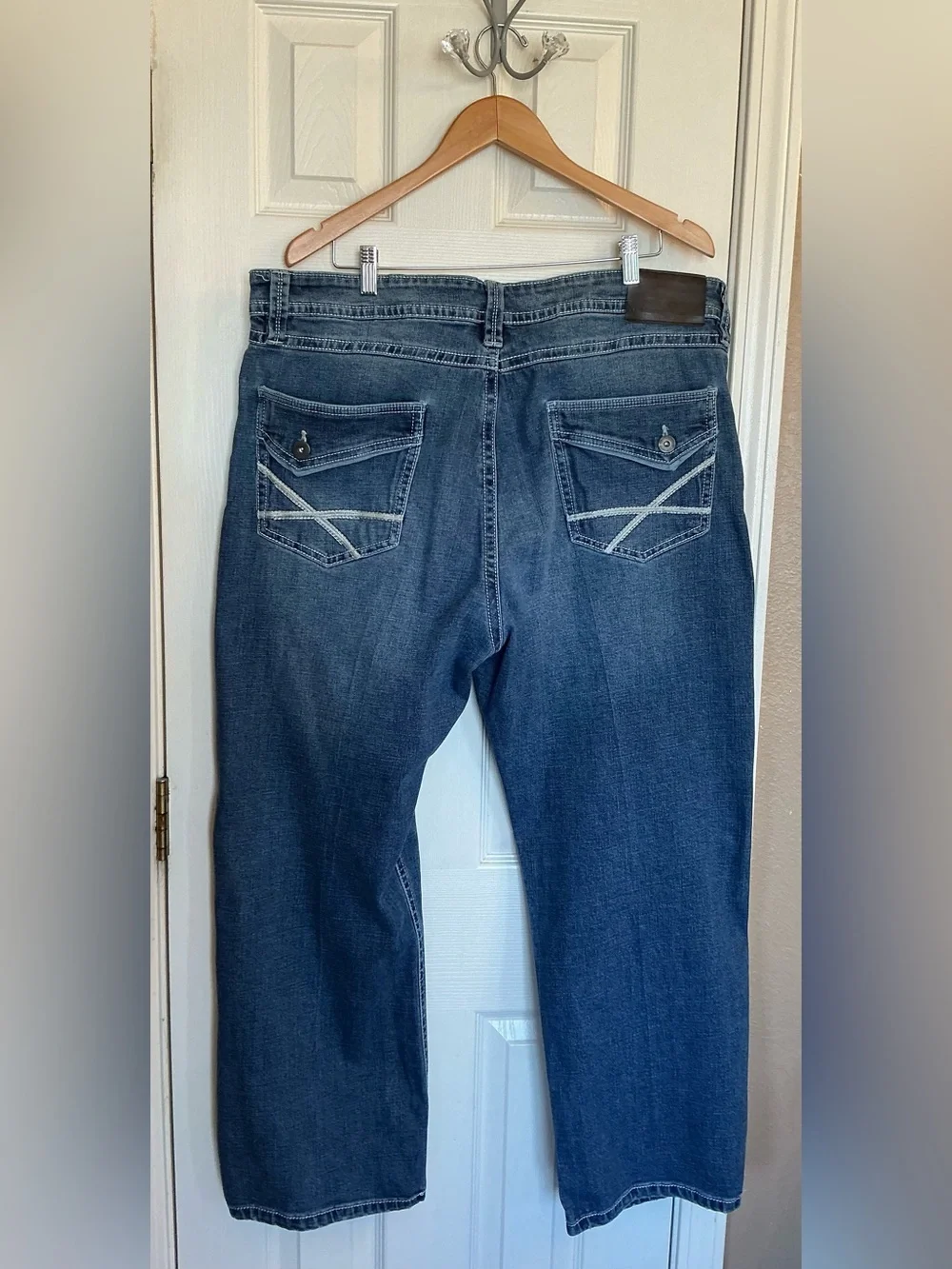 TK Axel Slim Boot Mens Stretch Blue Jeans Medium Wash Size 40x30